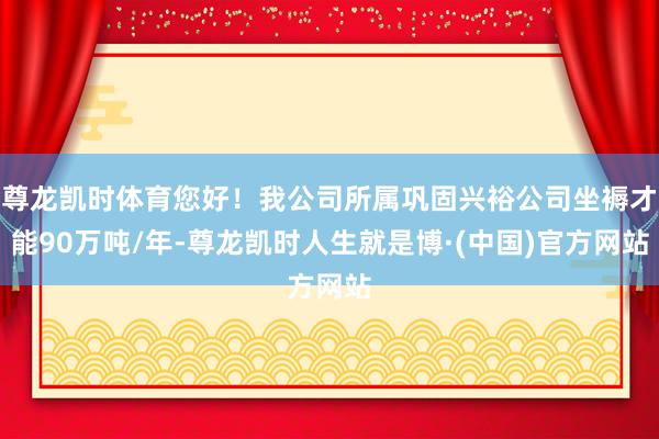 尊龙凯时体育您好！我公司所属巩固兴裕公司坐褥才能90万吨/年-尊龙凯时人生就是博·(中国)官方网站