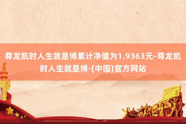 尊龙凯时人生就是博累计净值为1.9363元-尊龙凯时人生就是博·(中国)官方网站