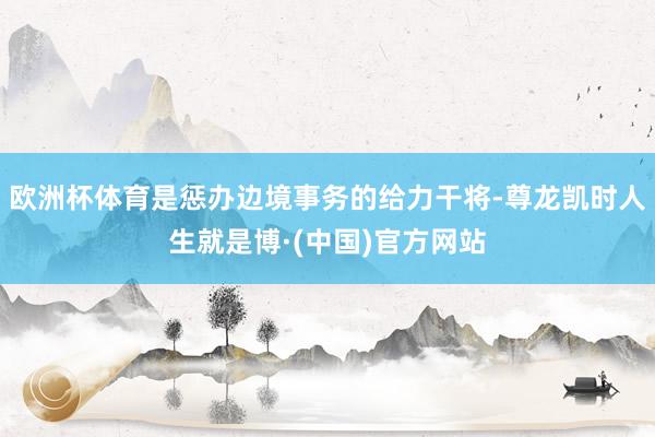 欧洲杯体育是惩办边境事务的给力干将-尊龙凯时人生就是博·(中国)官方网站