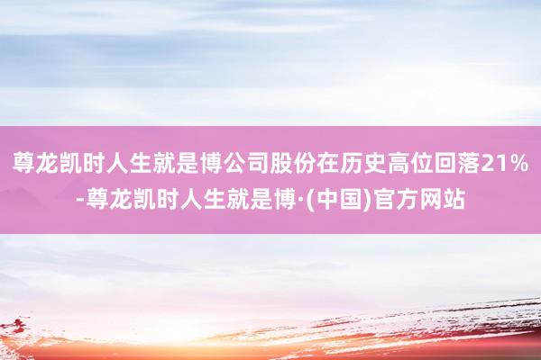 尊龙凯时人生就是博公司股份在历史高位回落21%-尊龙凯时人生就是博·(中国)官方网站