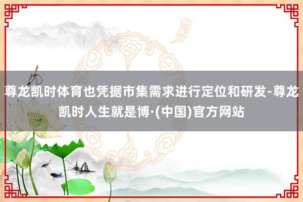 尊龙凯时体育也凭据市集需求进行定位和研发-尊龙凯时人生就是博·(中国)官方网站