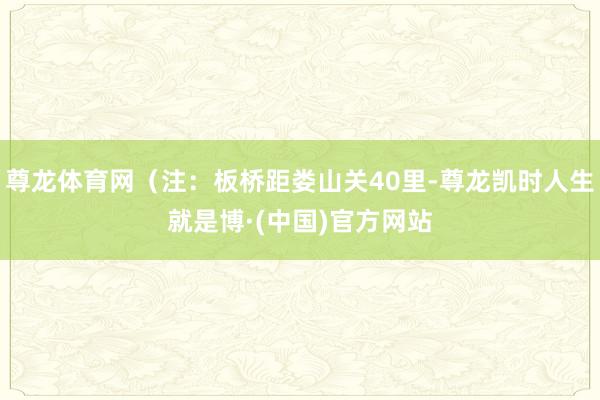 尊龙体育网（注：板桥距娄山关40里-尊龙凯时人生就是博·(中国)官方网站