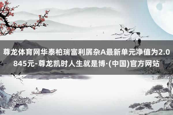 尊龙体育网华泰柏瑞富利羼杂A最新单元净值为2.0845元-尊龙凯时人生就是博·(中国)官方网站