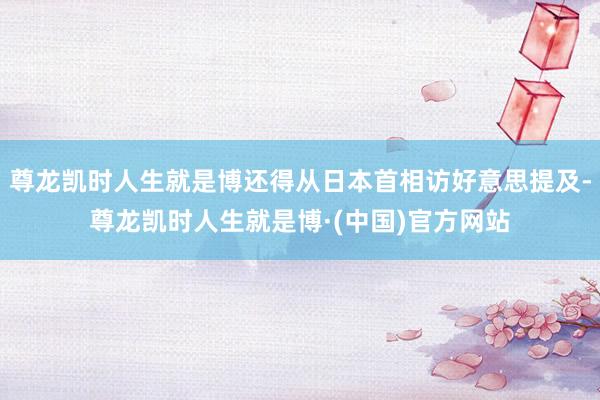 尊龙凯时人生就是博还得从日本首相访好意思提及-尊龙凯时人生就是博·(中国)官方网站
