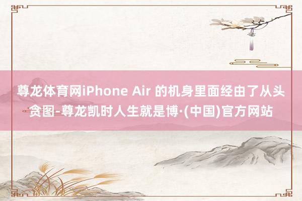 尊龙体育网iPhone Air 的机身里面经由了从头贪图-尊龙凯时人生就是博·(中国)官方网站