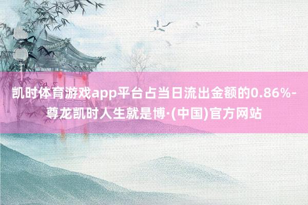 凯时体育游戏app平台占当日流出金额的0.86%-尊龙凯时人生就是博·(中国)官方网站